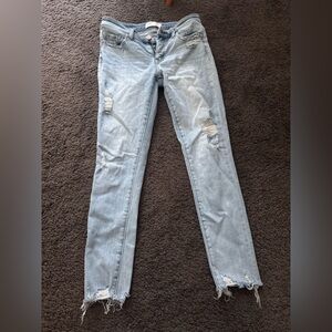 BKE Light Blue Ripped Skinny Jeans